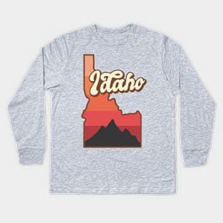 Idaho Retro Kids Long Sleeve T-Shirt